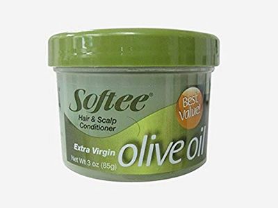 Softee Olive Oil Hair &amp; Scalp Conditioner Extra Virgin, 3 Oz , green