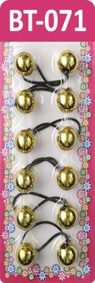 Tara Girls Twinbead Multi Cute Design Ponytail Elastics Selection (6 GOLD)