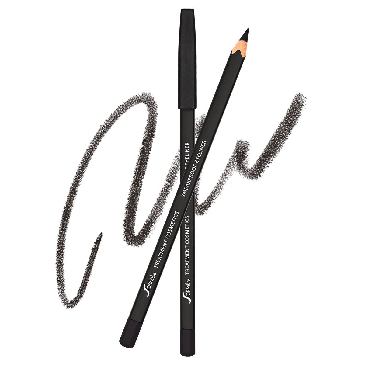 Sorme Treatment Cosmetics Smearproof Eyeliner 0.16oz | Long Lasting Black Waterproof Eyeliner Pencil | Smudge-Proof Waterline Eyeliner | Cruelty-Free and Gentle Pencil Eyeliner