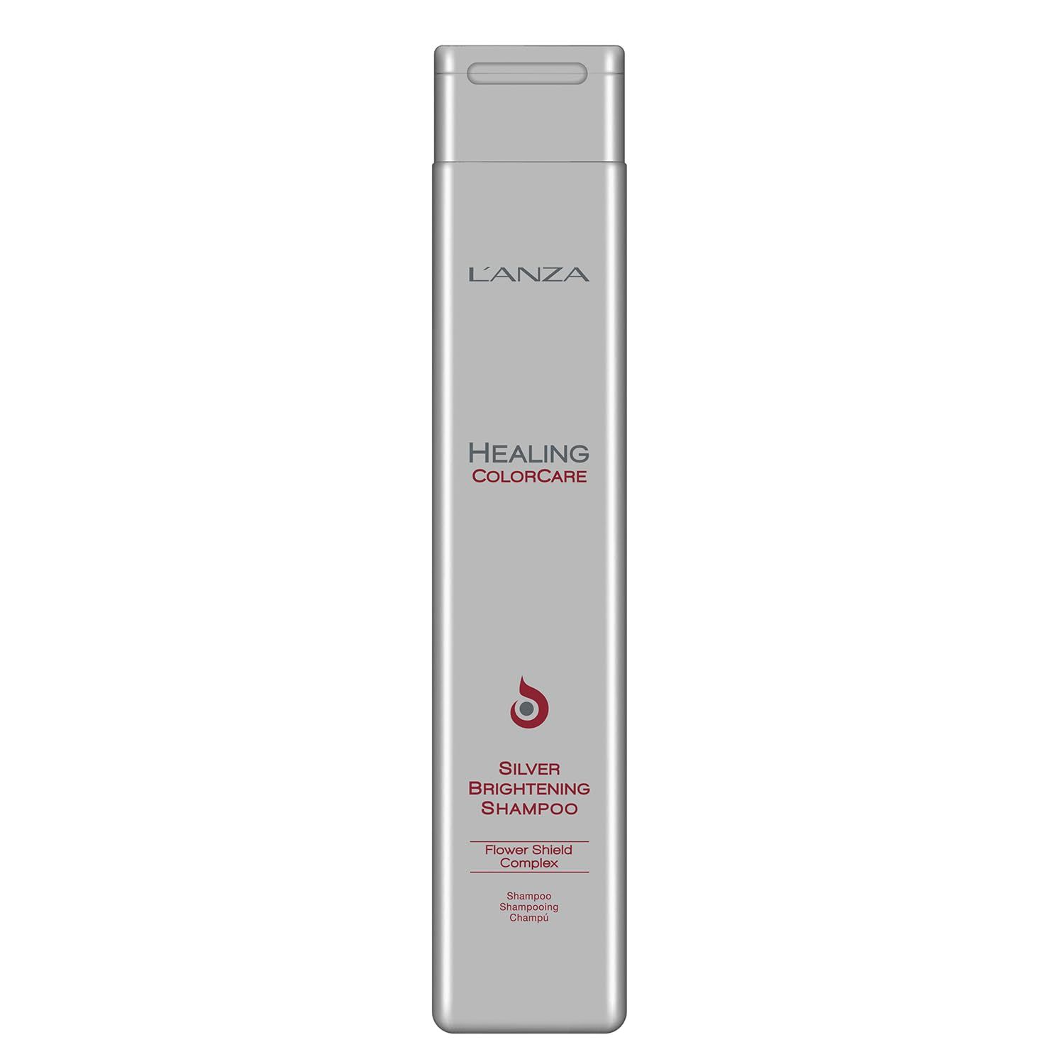 L&#39;ANZA Healing ColorCare Silver Brightening Shampoo, for Silver, Gray, White, Blonde &amp; Highlighted Hair, Boosts Shine and Brightness while Healing, Controls Unwanted Warm Tones (10.1 Fl Oz)