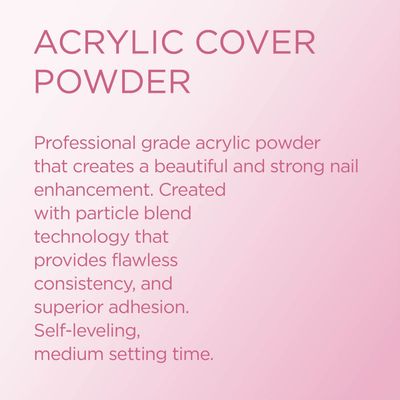 Young Nails Acrylic Powders, Cover - Created for a flawless consistency and superior adhesion - Cover Powder Begins to set in 75 seconds - Available in 45 gram, 85 gram, and 660 gram size options