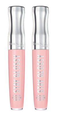 Rimmel Stay Glossy 6HR Lip Gloss, Sundae Best, 0.18 Fl Oz (Pack of 2)