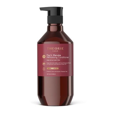 Theorie Fig and Manuka Thickening Conditioner - Amplify &amp; Enliven - Anti Thinning Formula - for Normal to Fine Hair - Protects Color &amp; Keratin Treated Hair, Pump Bottle 400mL