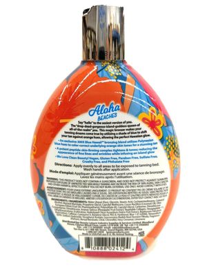 Aloha Beaches 300X Blue Hawaii Bronzer Tanning Lotion 13.5 oz