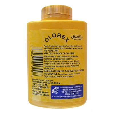 Olorex Foot Deodorant Powder, 7.05 Ounce