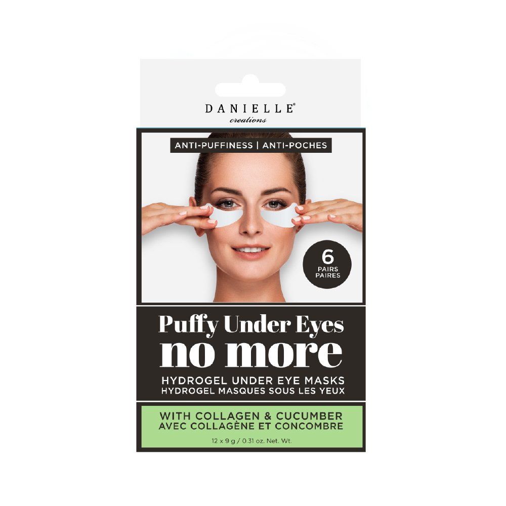 Danielle Puffiness No More Hydrogel Undereye Masks, 6 Pairs, Collagen &amp; Cucumber, 6 Count