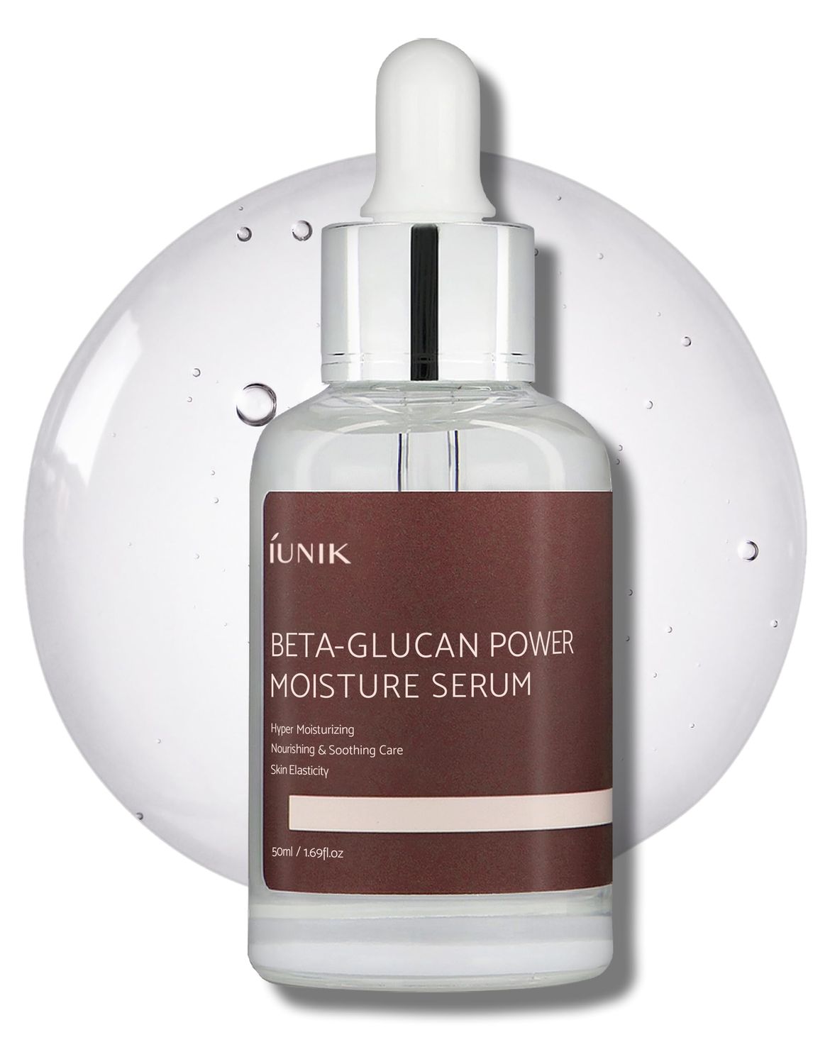 IUNIK Beta-Glucan Power Deep Moisture Vegan Serum 400,000 ppm Intense Hydration Mushroom Yeast Extracts Naturally-derived - Dry Mature Sagging Sensitive Skin Cell Regenerating Lifting Korean Skincare