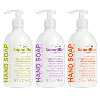 Sapadilla Liquid Hand Soap - Three Scent Variety - Made with 100% Pure Essential Oil Blends, Cleansing &amp; Moisturizing, Aromatic &amp; Fragrant Hand Soap, Plant Based, Biodegradable, 12 Ounce, (Pack of 3)