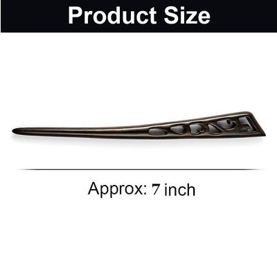 Liasun Classical Handmade Carved Hair Sticks-Natural Black Sandalwood(ebony) Hair Styling Pins Chopsticks for Hair Updo Making Accessory-7 Inches Long (Window Blossoms)