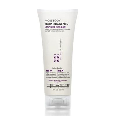 GIOVANNI More Body Hair Thickener - Volumizing Styling Gel, Hair Thickener, Plumps Hair, Seals Split Ends, Adds Shine, Paraben-Free, Color Safe, Infused with Natural Botanical Ingredients - 6.8 oz