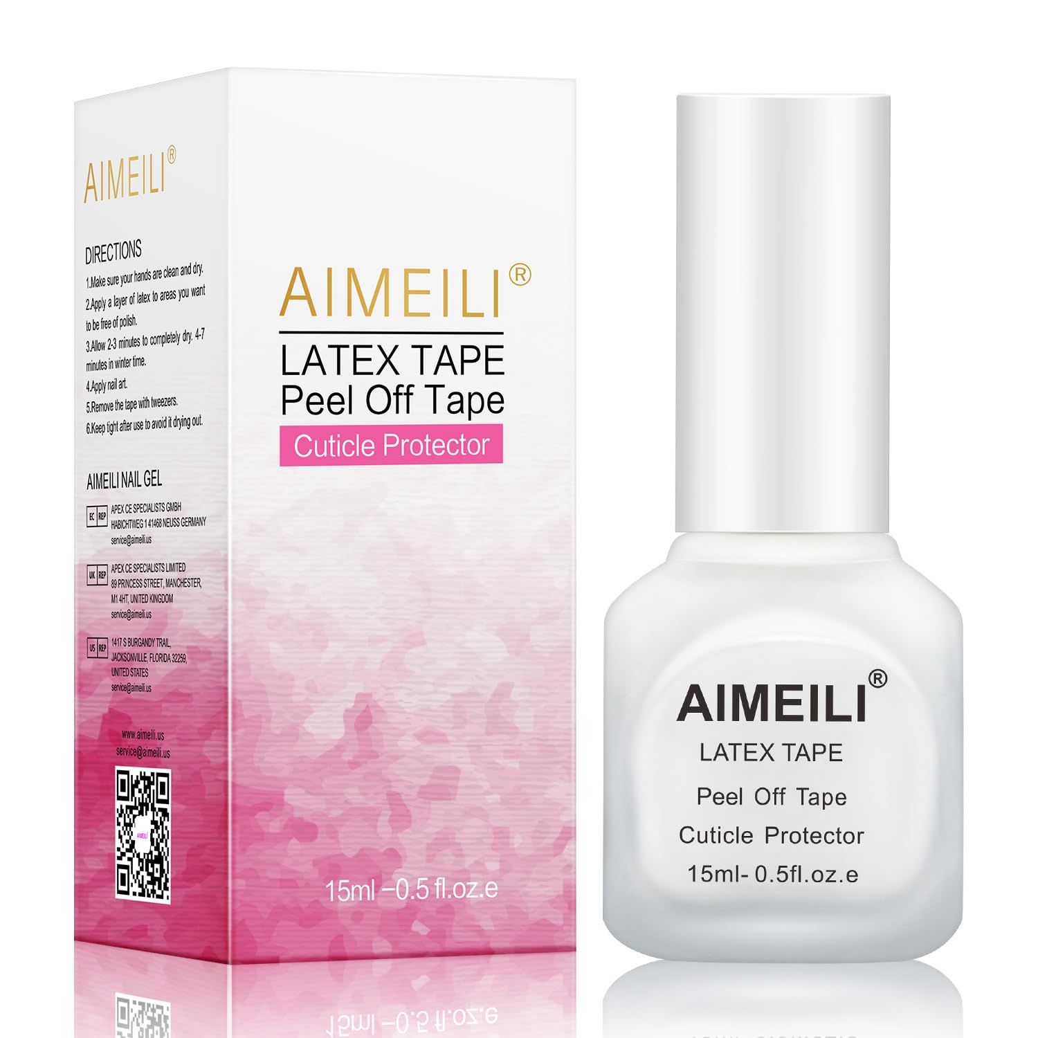 AIMEILI Latex Tape Skin Protector for Nail Art 15 ML