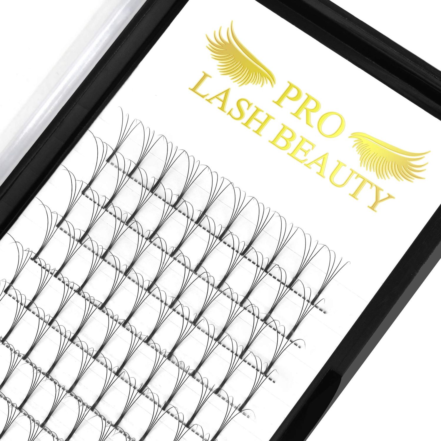 Premade Volume Eyelash Extensions 4D-D-0.10-10 Long Stem Premade Fans Eyelash Extensions .07 .10 Premade Volume Fans Volume Lash Extensions C D Curl(4D-D-0.10,10 mm)