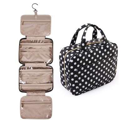 BAGSMART Toiletry Bag Travel Bag with Hanging Hook, Water-resistant Makeup Cosmetic Bag Travel Organizer for Accessories, Shampoo, Full Sized Container, Toiletries, Large