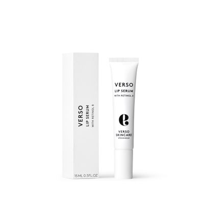Verso Skin Care | Moisturizing Lip Serum with Retinol 8 | Anti Aging Lip Plumper for Soft Lips &amp; Youthful Skin | Lip Care Made Easy (0.5 fl oz)