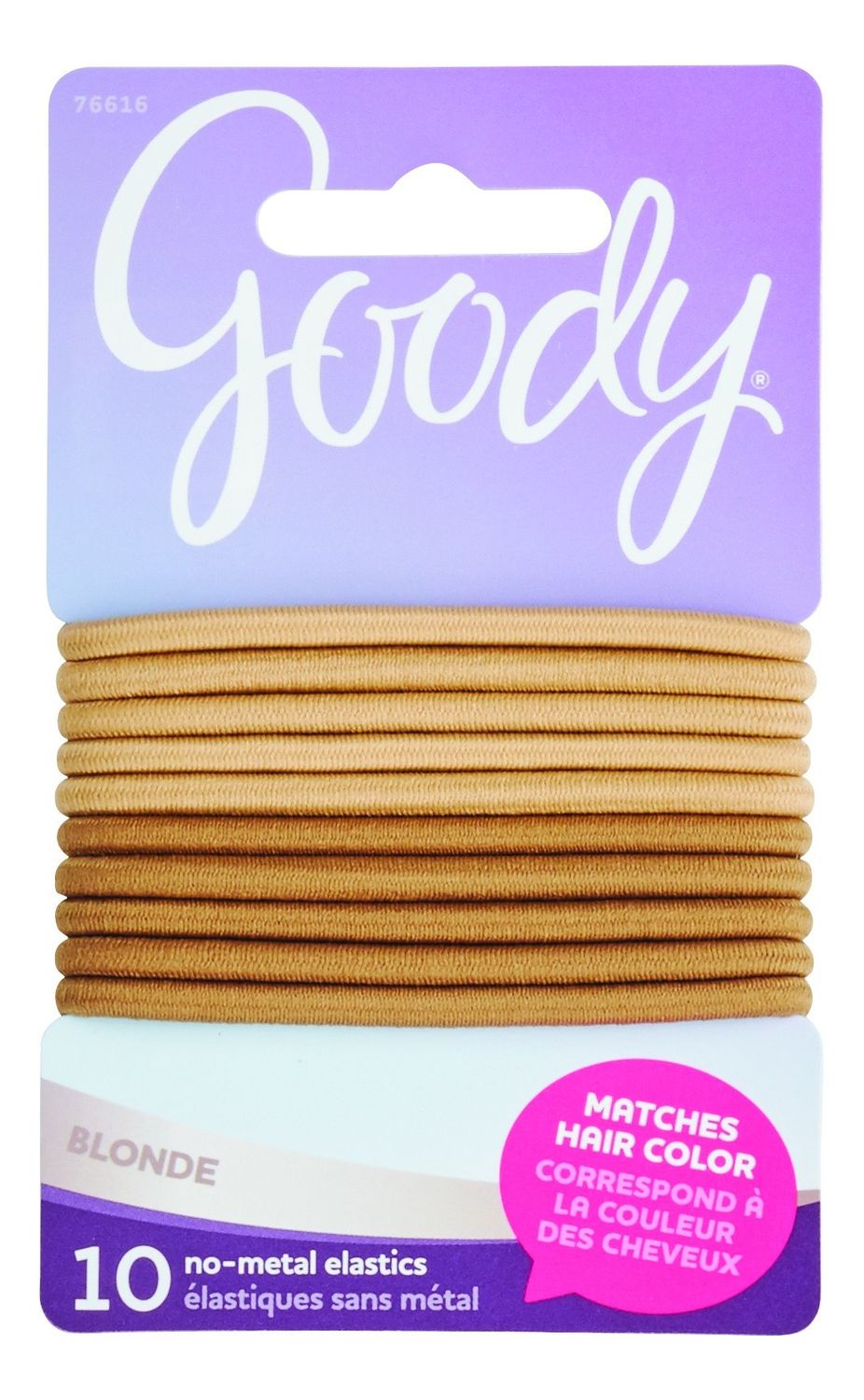 GOODY Women's Colour Collection 4 mm Elastics, Blonde, 10 Count
