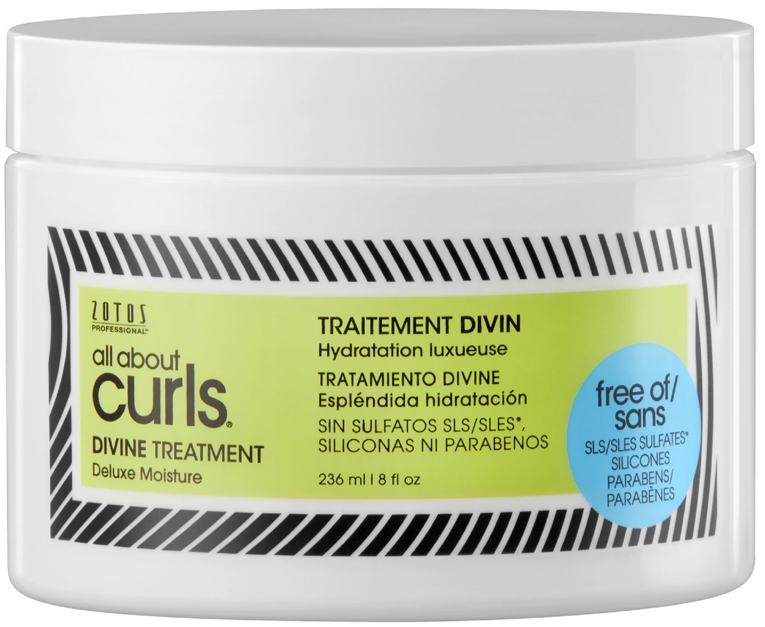 All About Curls Divine Treatment | Deluxe Moisture | Strengthens Hair | 3X Resistance to Breaking | All Curly Hair Types | Vegan &amp; Cruelty Free | Sulfate Free | 8 Fl Oz