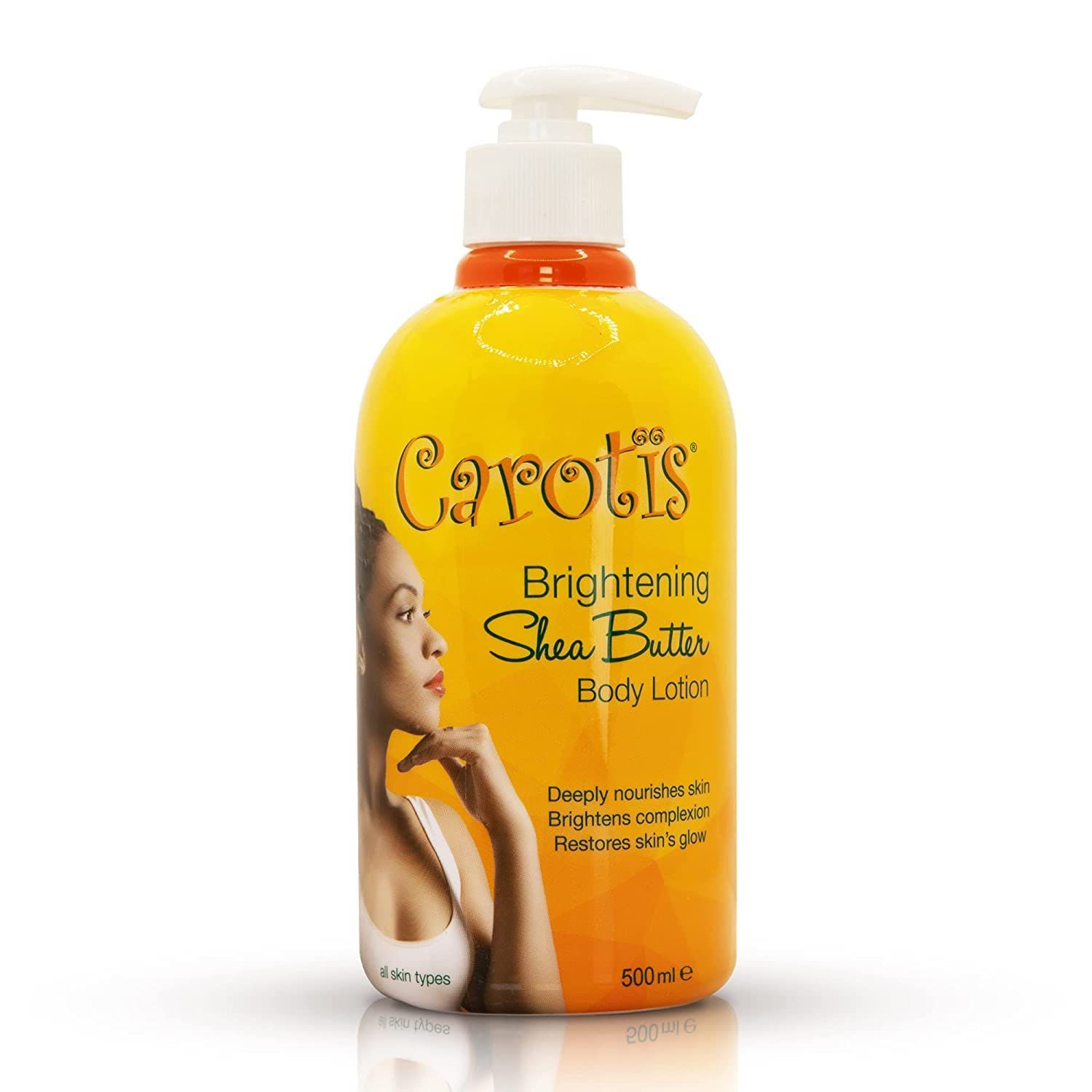 CAROTS, Skin Brightening Body Lotion - 17.6 fl oz / 500ml - Helps to Remove Dark Spots, with Shea Butter, Arbutin Complex and Vitamin A