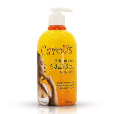 CAROTS, Skin Brightening Body Lotion - 17.6 fl oz / 500ml - Helps to Remove Dark Spots, with Shea Butter, Arbutin Complex and Vitamin A
