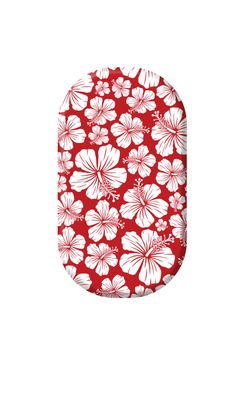 Minx Nails, Island Hopping,Red White Flowers Nail Wrap