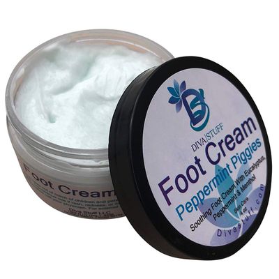 Diva Stuff Peppermint Piggies Soothing Foot Cream w/Eucalyptus, Peppermint &amp; Menthol