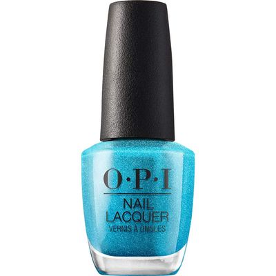 OPI Nail Lacquer Nail Polish | Opaque Light Blue Green Shimmer Chip Resistant Nail Polish | Vegan, Fast Drying, Streak Free