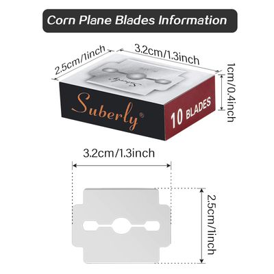 50 Pieces Callus Shaver Blades Corn Plane Blades Replacement Blades for Foot Care and Pedicure Tools
