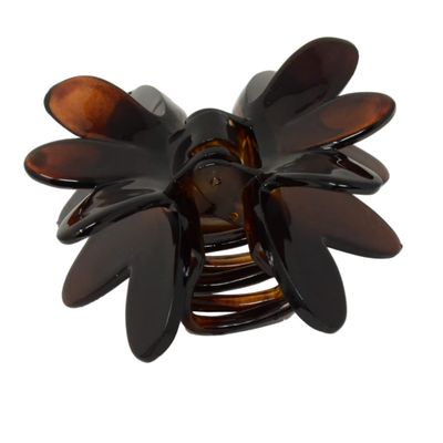 Parcelona French Butterfly 3&quot; Tortoise Shell Celluloid Acetate Girls Hair Claw Clips No Slip Sturdy Claw Clip Jaw Hair Clip Fashion Durable Styling Hair Accessories for Women, Made in France