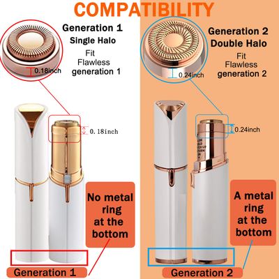 Dealswin Facial Hair Remover Replacement Heads?Compatible with Gen 1 Finishing Touch Flawless Facial Hair Removal Tool Women, As Seen On TV 18K Gold-Plated Rose Gold 4 Count, Generation 1 Single Halo