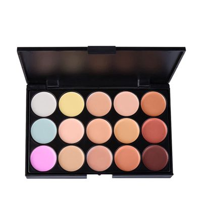 15 Colors Cream Contour Face Concealer Palette, FantasyDay Long Lasting Full Hydrating Coverage Conceals Corrects Foundation Camouflage Makeup Gift Set for Correcting Dark Circles Acne Blemish #1