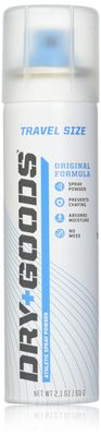 Dry Goods Athletic Spray Powder, Travel Size - Original, 2.1 oz