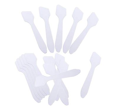 100 PCS Disposable Plastic 3.2&quot; Spatulas Makeup Cosmetic Mask Frosted Tip Spatula Skin Care Facial Cream Spatula for Mixing and Sampling