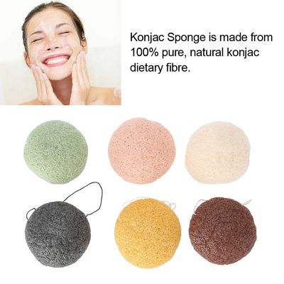 6pcs/Set Konjac Sponge, 100% Pure Naturally Cleaning Puff Konjac Sponges Tool Wet/Dry Skin Massage Tools to effortlessly Cleanse &amp; Soften Delicate Skin, Effective deep Pore