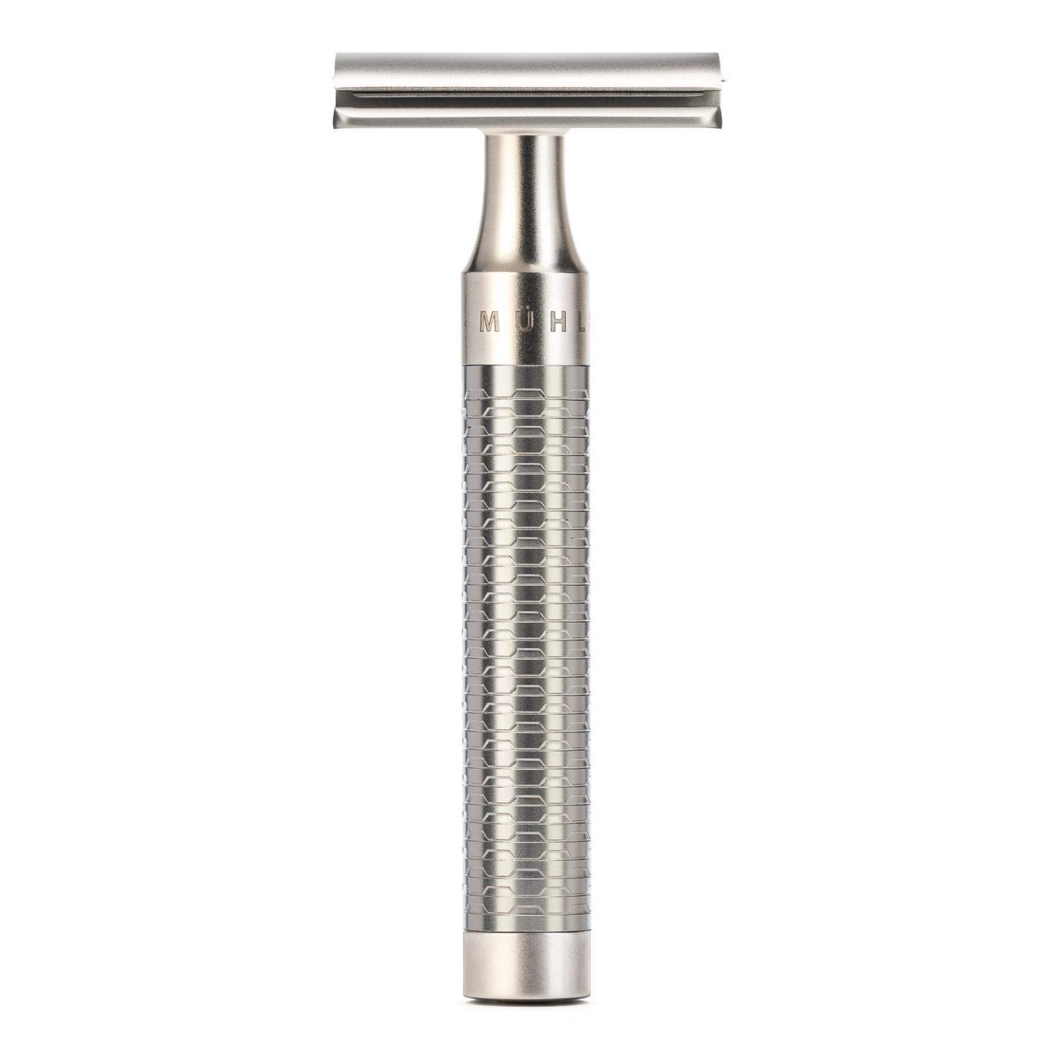 MHLE ROCCA R89 Double Edge Safety Razor (Closed Comb) | Pure Matt Stainless Steel |Perfect for Everyday Use | Barbershop Quality Close Smooth Shave | Luxury Razor for Men