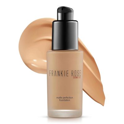 Frankie Rose Cosmetics Matte Perfection Foundation Makeup - Long-Lasting, Hydrating Foundation for Semi-Matte Finish - Foundation Full Coverage for All Skin Types - (Neutral) 1.0 US fl oz / 30 ml