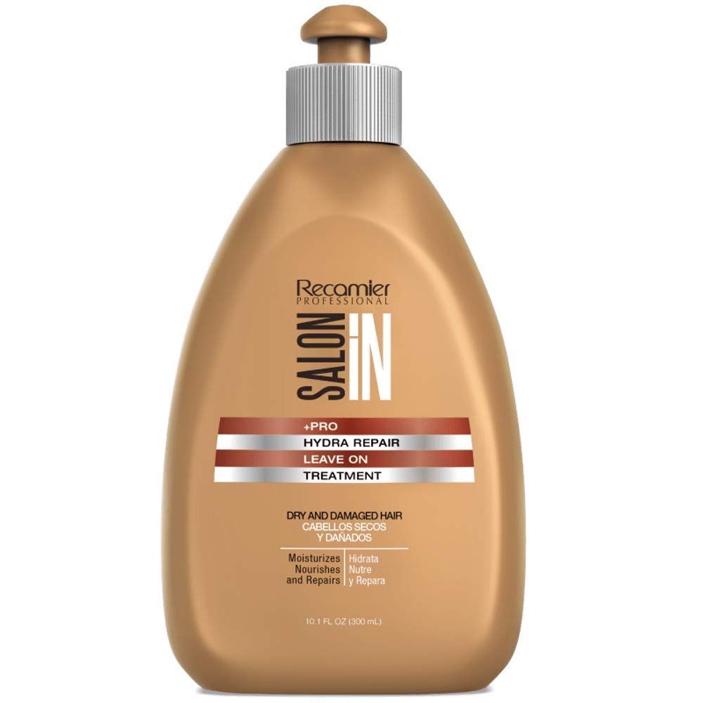 Recamier Professional Salon&#39;IN Hydra Repair Leave-On Treatment For Dry Hair | Crema Para Peinar Cabello Reseco y Quebradizo 10.1 Uunce 300 Gram by