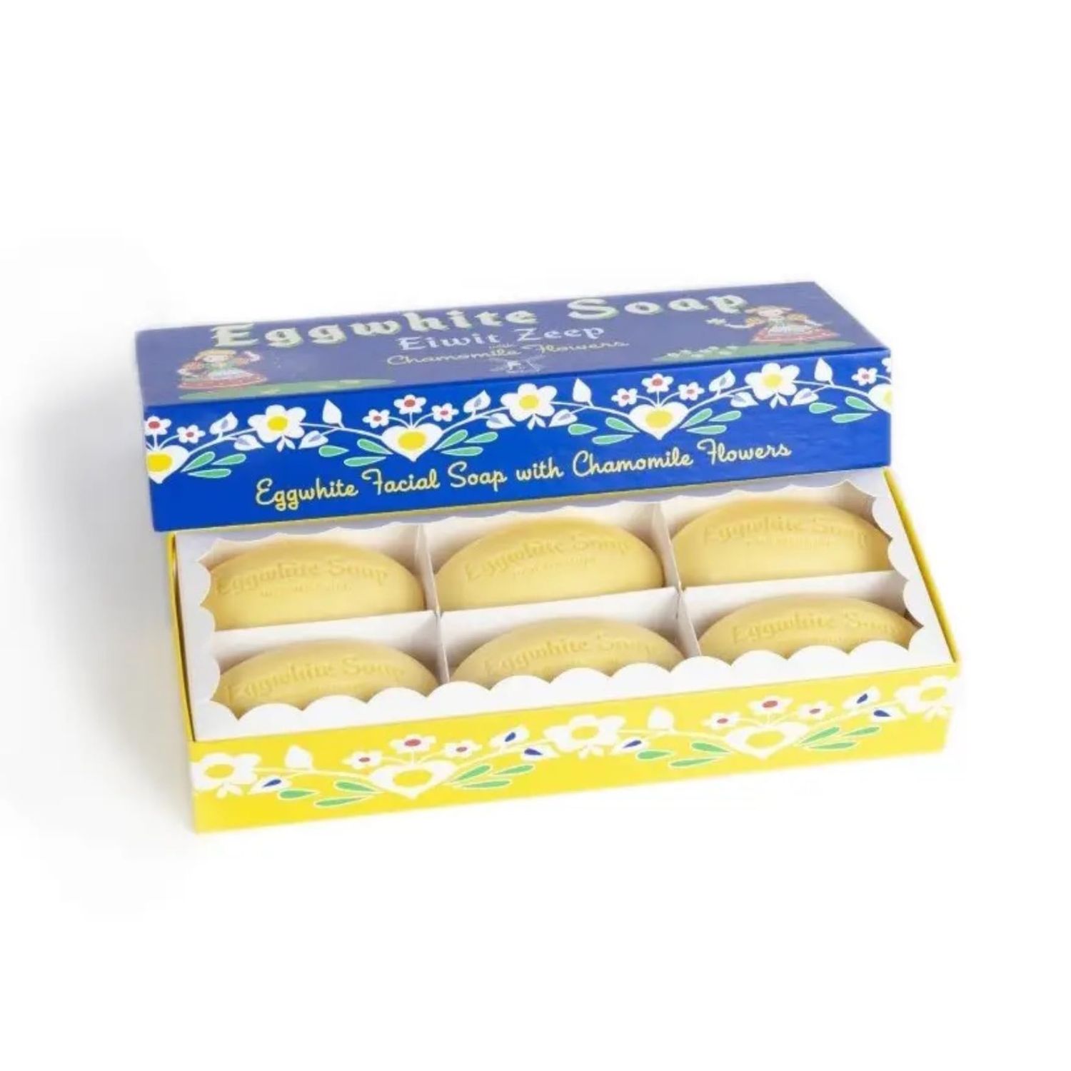 Eggwhite Soap &quot;Eiwit Zeep&quot; with Chamomile 6-bar Gift Box