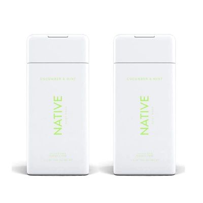 Native, Cucumber and Mint Body Wash 11.5 oz Bottles x2