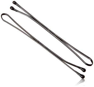 Kleravitex BLACK Jumbo 2.75" Bobby Hair Pins - Black Tipped Flat Style Pins for Women - Perfect For Rollers - Hair Pins for Styling - Suitable for ALL Hair Types, 100 pieces Tub Made in USA
