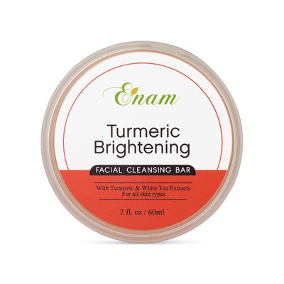 Enam Turmeric Brightening Facial Cleansing Bar - Natural Glow, Gentle Cleansing &amp; Moisturizing Face Cleanser