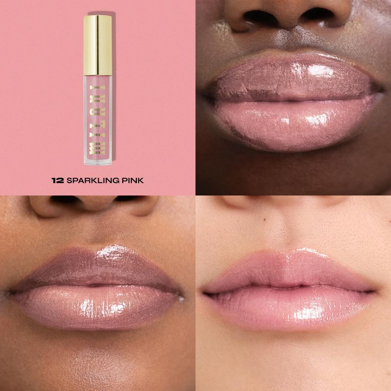 Milani Keep It Full Nourishing Lip Plumper - Sparkling Pink (0.13 Fl. Oz.) Cruelty-Free Lip Gloss for Soft, Fuller-Looking Lips