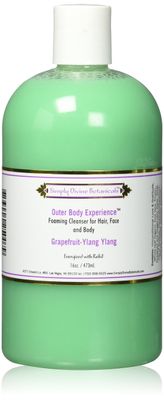 Simply Divine Botanicals Outer Body Experience Natural Foaming Cleanser for Body, Face and Hair, 16 oz (Grapefruit-Ylang Ylang)