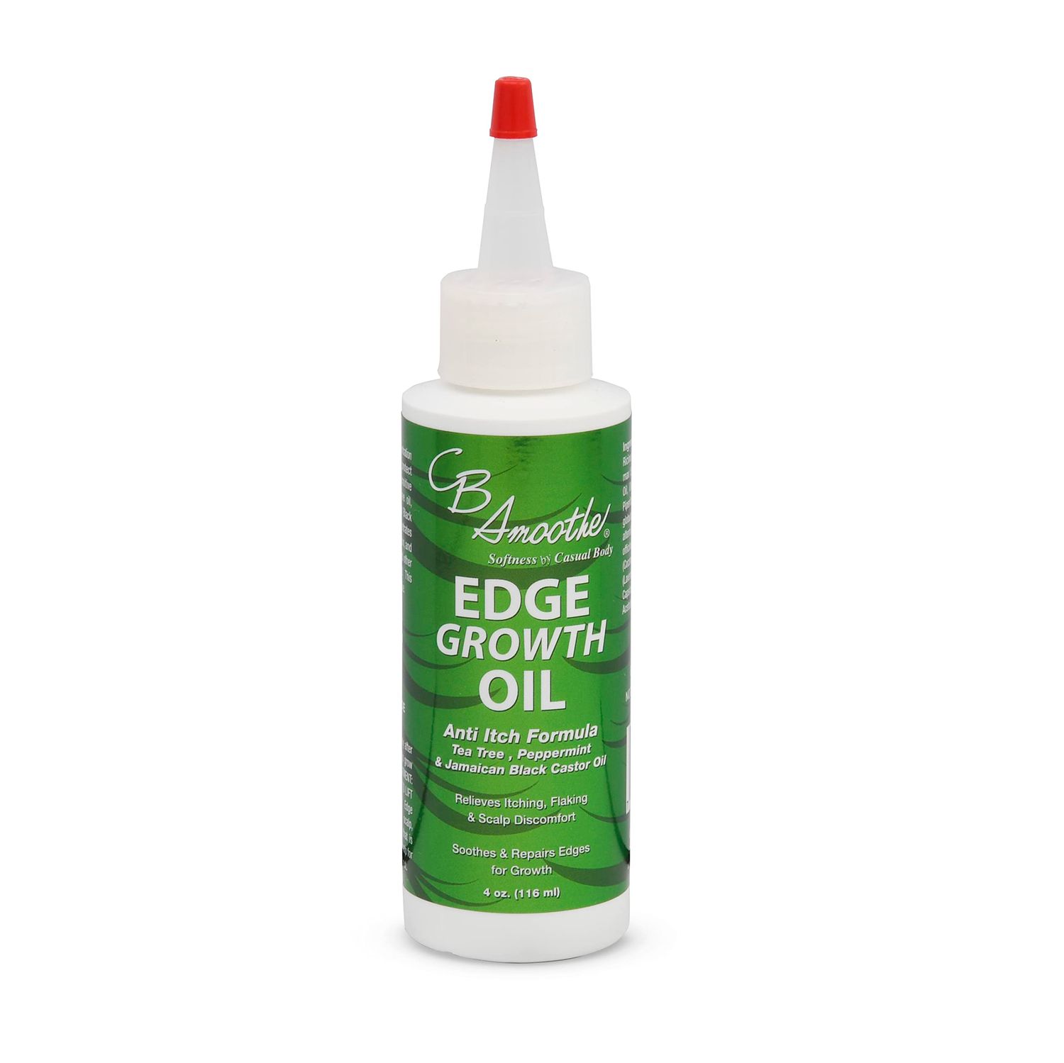 C B SMOOTHE Oil, Natural Hair Growth Serum with Tea Tree, Peppermint, Jamaican Black Castor - 4oz, Non-Greasy, Anti-Itch Scalp Moisturizer, Boosts Circulation &amp; Edge Regrowth, Unisex