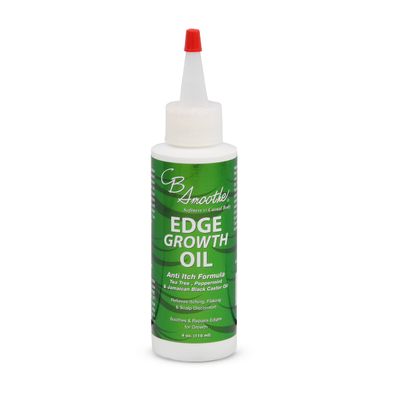 C B SMOOTHE Oil, Natural Hair Growth Serum with Tea Tree, Peppermint, Jamaican Black Castor - 4oz, Non-Greasy, Anti-Itch Scalp Moisturizer, Boosts Circulation &amp; Edge Regrowth, Unisex