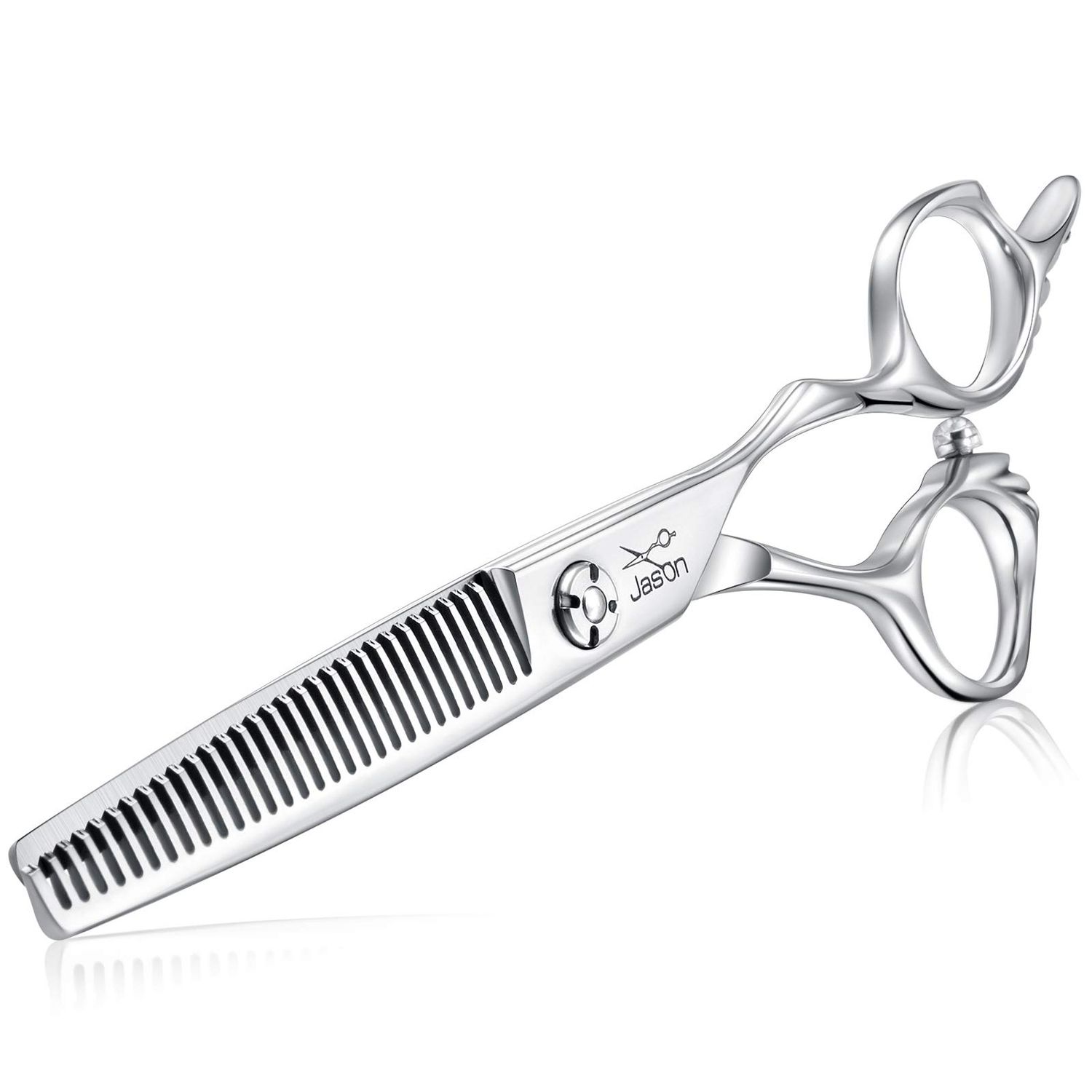 JASON 6&quot; Blending Hair Scissors, 30 Teeth Hair Thinning Scissor Professional Trimming Hair Cutting Shears for Barber, Hairdresser, Stylist, Women and Men, Japanese 440C Stainless Steel