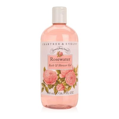 Crabtree &amp; Evelyn Bath and Shower Gel, Rosewater, 16.9 Fl Oz