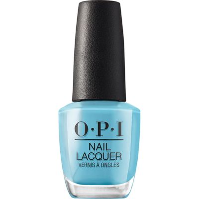 OPI Nail Lacquer Cant Find My Czechbook | Opaque Bright Blue Crme Chip Resistant Nail Polish | Vegan, Fast Drying, Streak Free