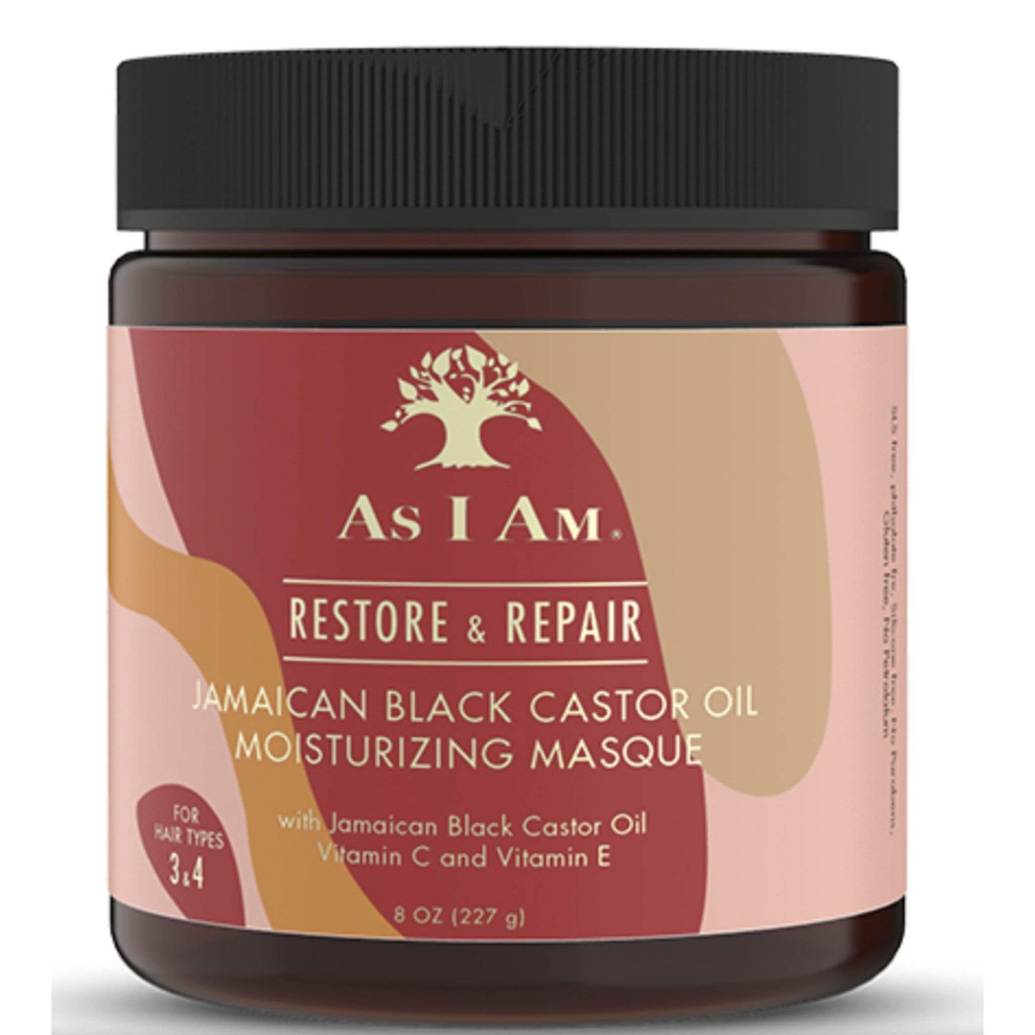 As Am JBCO Masque - 8 ounce - Deep Conditioning &amp; Hydration - Repairs and Restores Scalp Health - Vegan and Cruelty Free - Enriched with Nano Jamaican Black Castor Oil, Vitamin C, and Vitamin E, Red