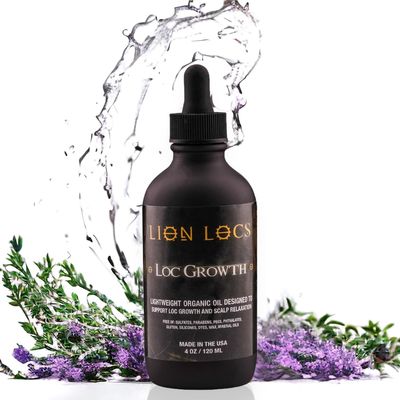 Lion Hair Growth Oil and Scalp Relaxer | Light Styling for Dreadlocks, Braidlocks, Braids, Faux Locs, Crochet Locs, Boho Locs, or Sisterlocks (4oz)