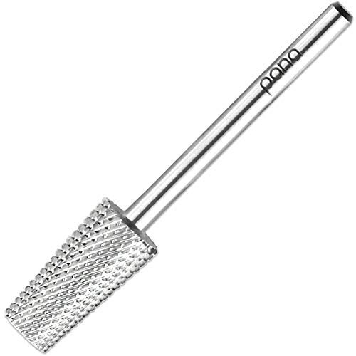 Premium Pana 3/32&quot; Tapered Barrel Carbide Nail Bit -For Electric Dremel Drill Machine, Nail Art Design, Manicure, Pedicure, Nail File, Cuticle Clean etc. (Fine Grit- Silver)