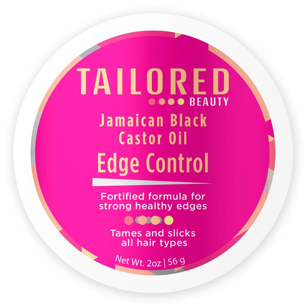 Tailored Beauty Jamaican Black Castor Oil Edge Control - Moisture &amp; Shine with Aloe Vera and Coconut Oil for Natural Hair
